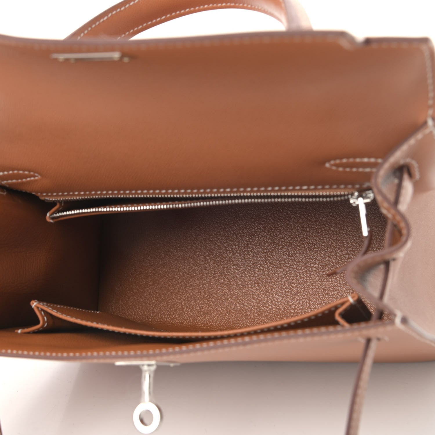 Hermes Madame Calfskin Kelly Sellier 25 Gold 4 of 9