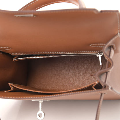 Hermes Madame Calfskin Kelly Sellier 25 Gold 4 of 9
