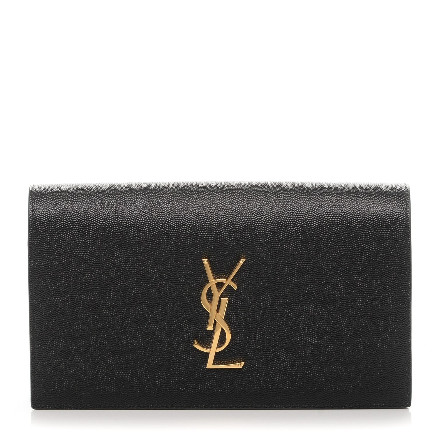 Saint Laurent Grain De Poudre Classic Monogram Kate Clutch Black 1 of 6