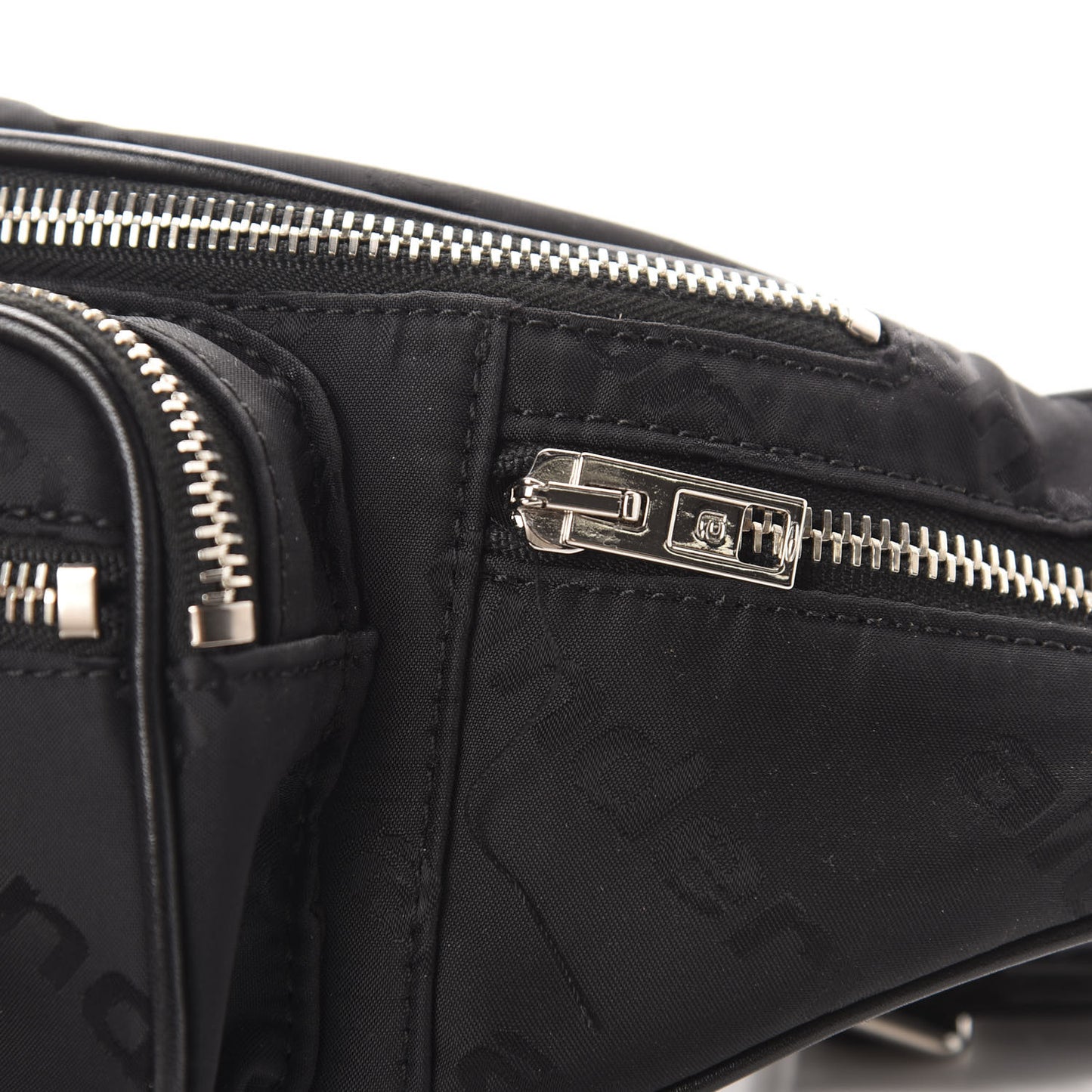 Nylon Logo Printed Attica Belt Bag Black