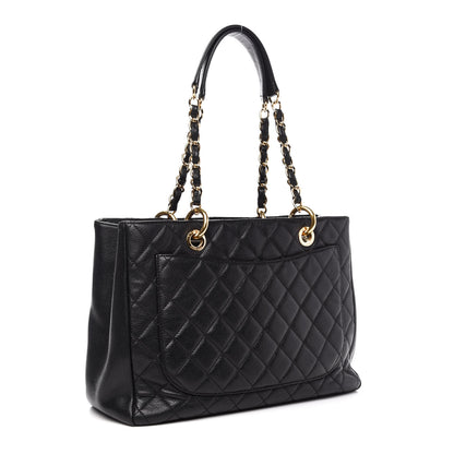 Chanel Caviar Quilted Grand Shopping Tote GST Black 3 of 12