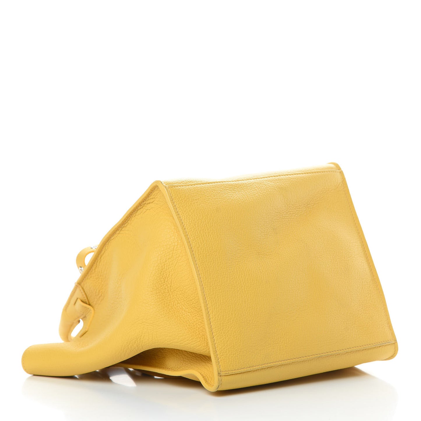 Supple Grained Calfskin Small Long Strap Big Bag Sunflower
