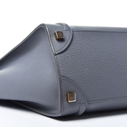 Celine Baby Drummed Calfskin Micro Luggage Kohl 9 of 10