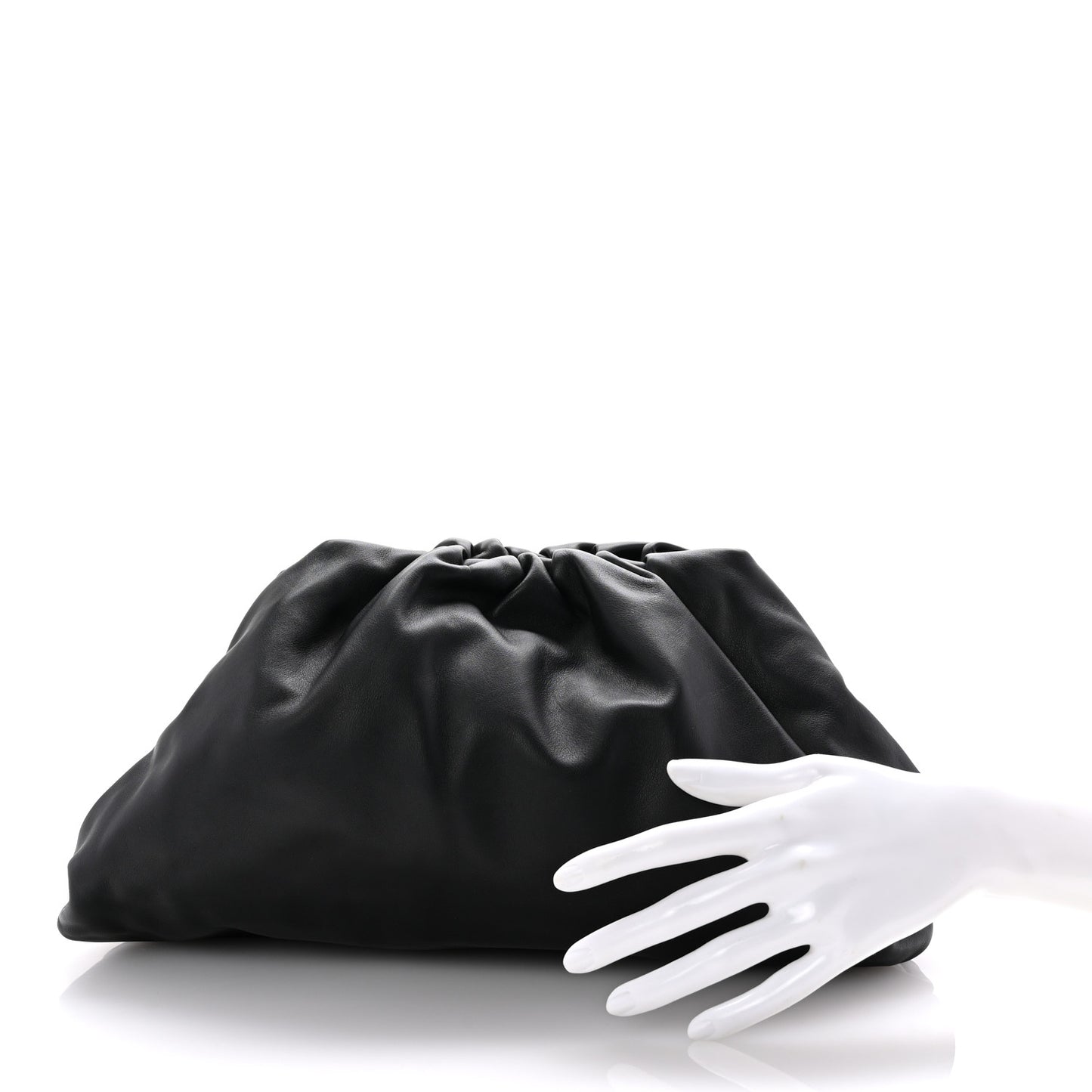 Smooth Butter Calf The Pouch Oversized Clutch Black