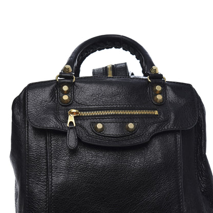 Balenciaga Agneau Giant 12 Gold Hardware Zip Traveler Backpack Black 10 of 10