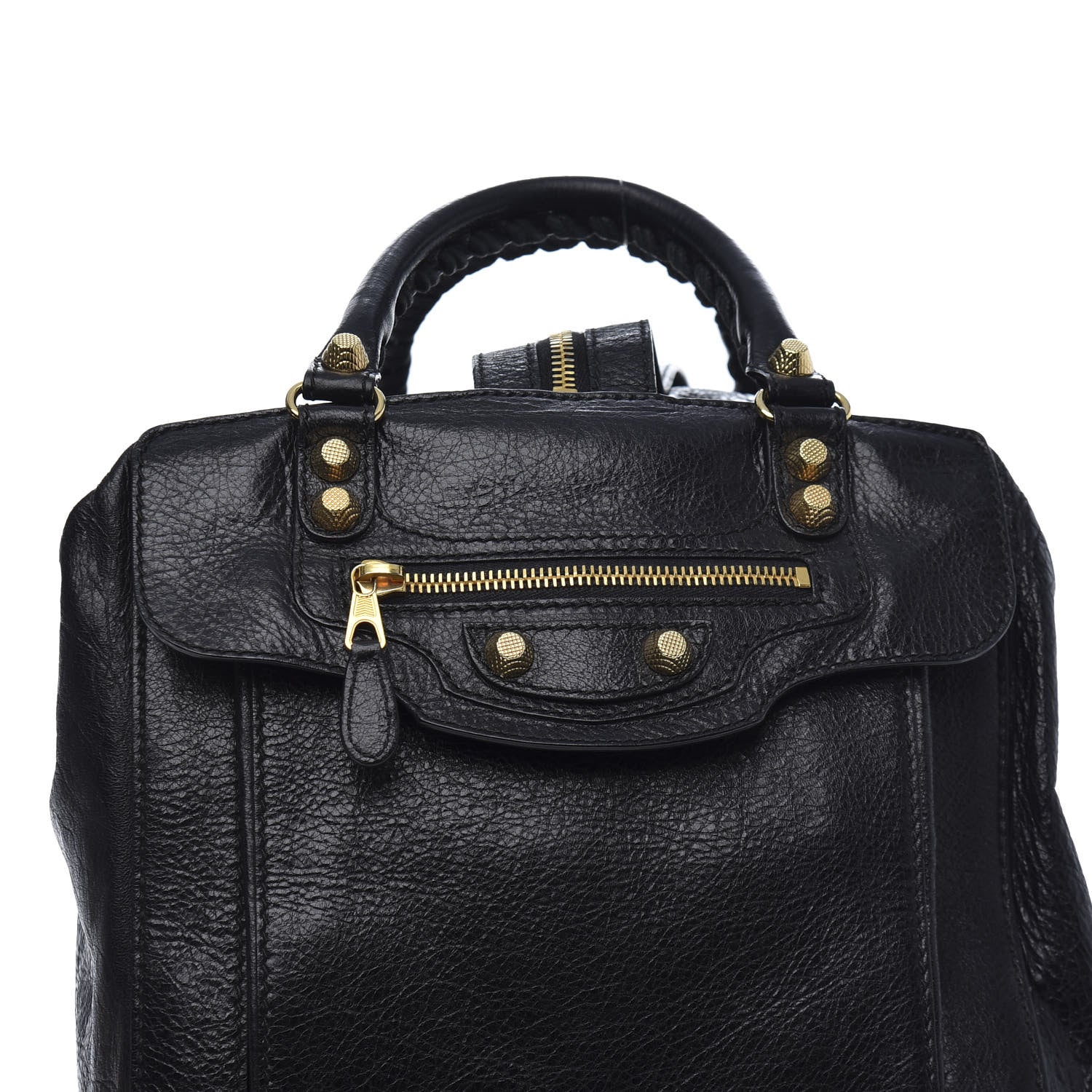 Balenciaga Agneau Giant 12 Gold Hardware Zip Traveler Backpack Black 751330 – FASHIONPHILE
