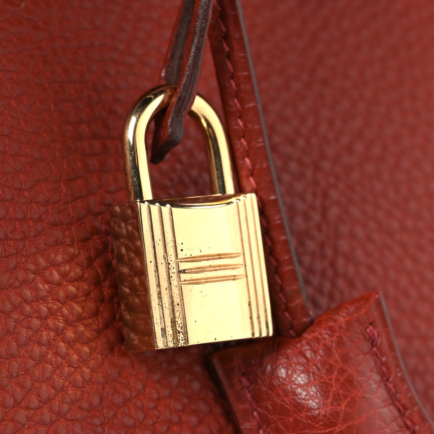 Hermes Togo Verso Birkin 35 Brique Ebene 14 of 14