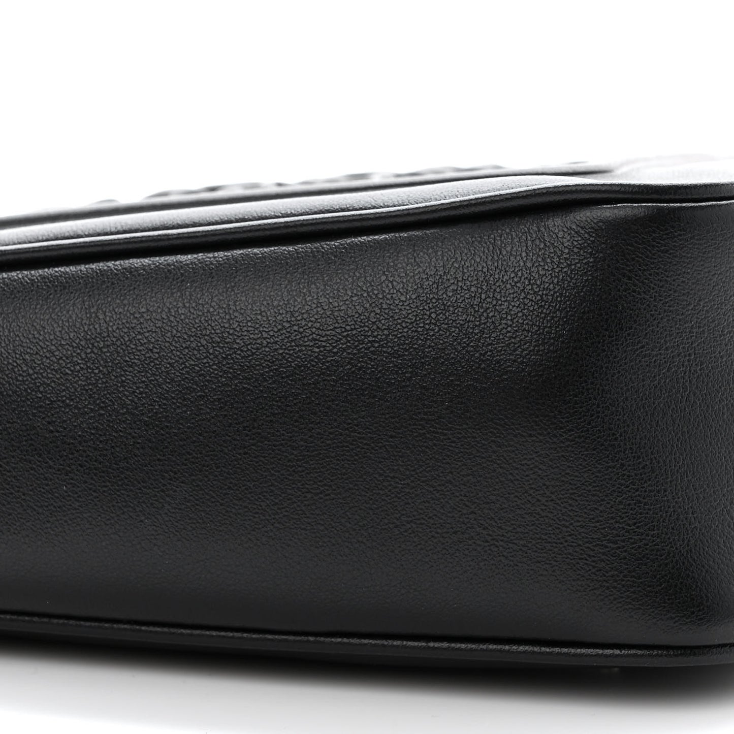 Grace Lux Triangle Logo Embossed Triangle Wristlet Pouch Black