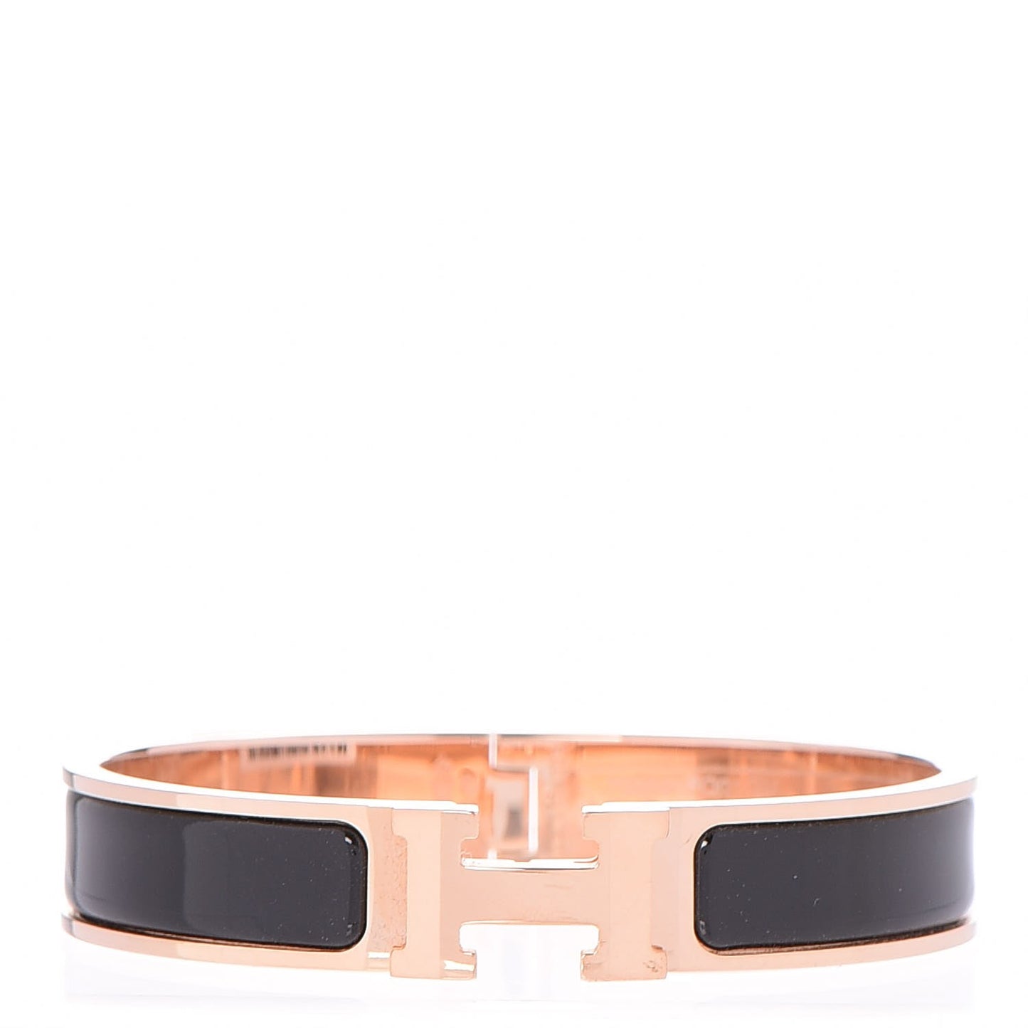 Enamel Narrow Clic Clac H Bracelet GM Black