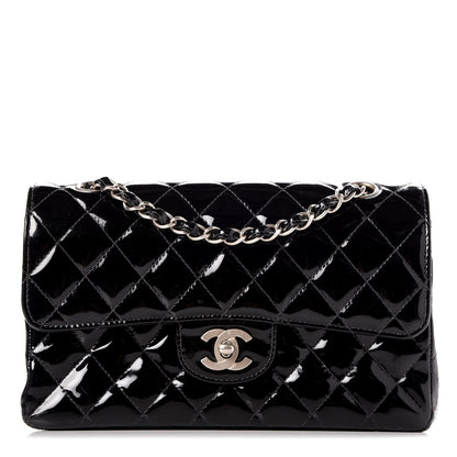 Chanel Patent Quilted Small Double Flap Black 1 of 11