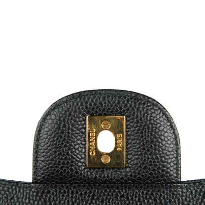 Chanel Caviar Quilted Jumbo Double Flap Black 7 of 9