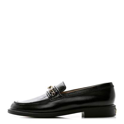 Chanel Calfskin Enamel Charms Mocassin Loafers 41 Black 1 of 9