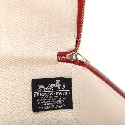Hermes Wool Cashmere Paddock GM Jewelry Case Terracotta 6 of 7