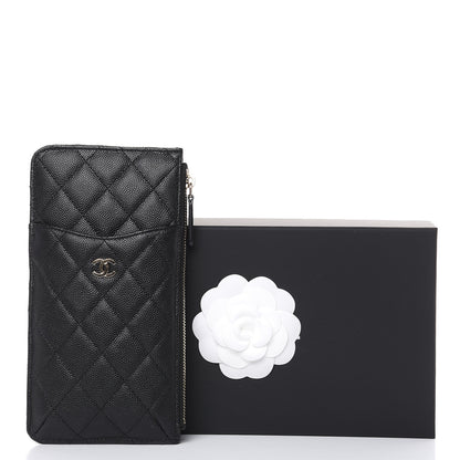 Chanel Caviar Quilted Classic Flat Wallet Pouch Black 8 of 8