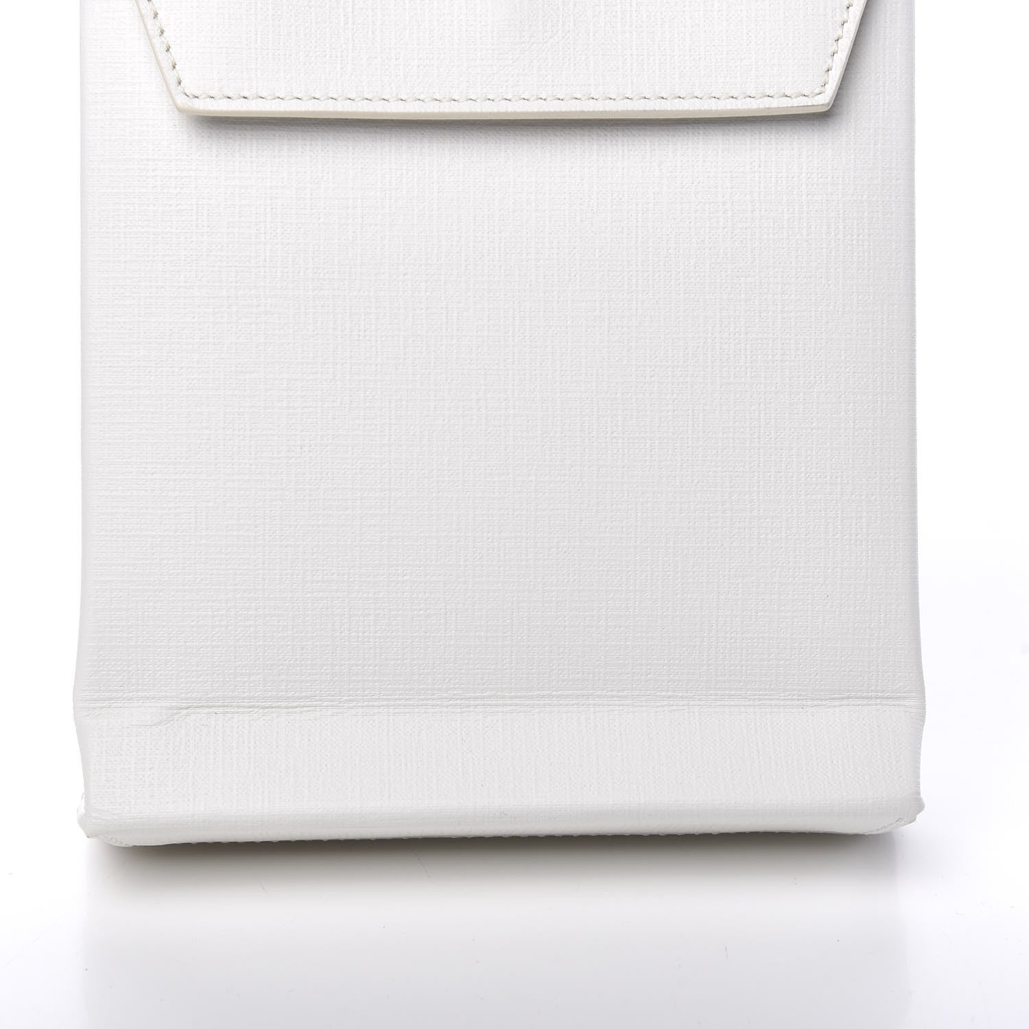 Balenciaga Squared Calfskin Logo Shopping Envelope Clutch White 8 of 10