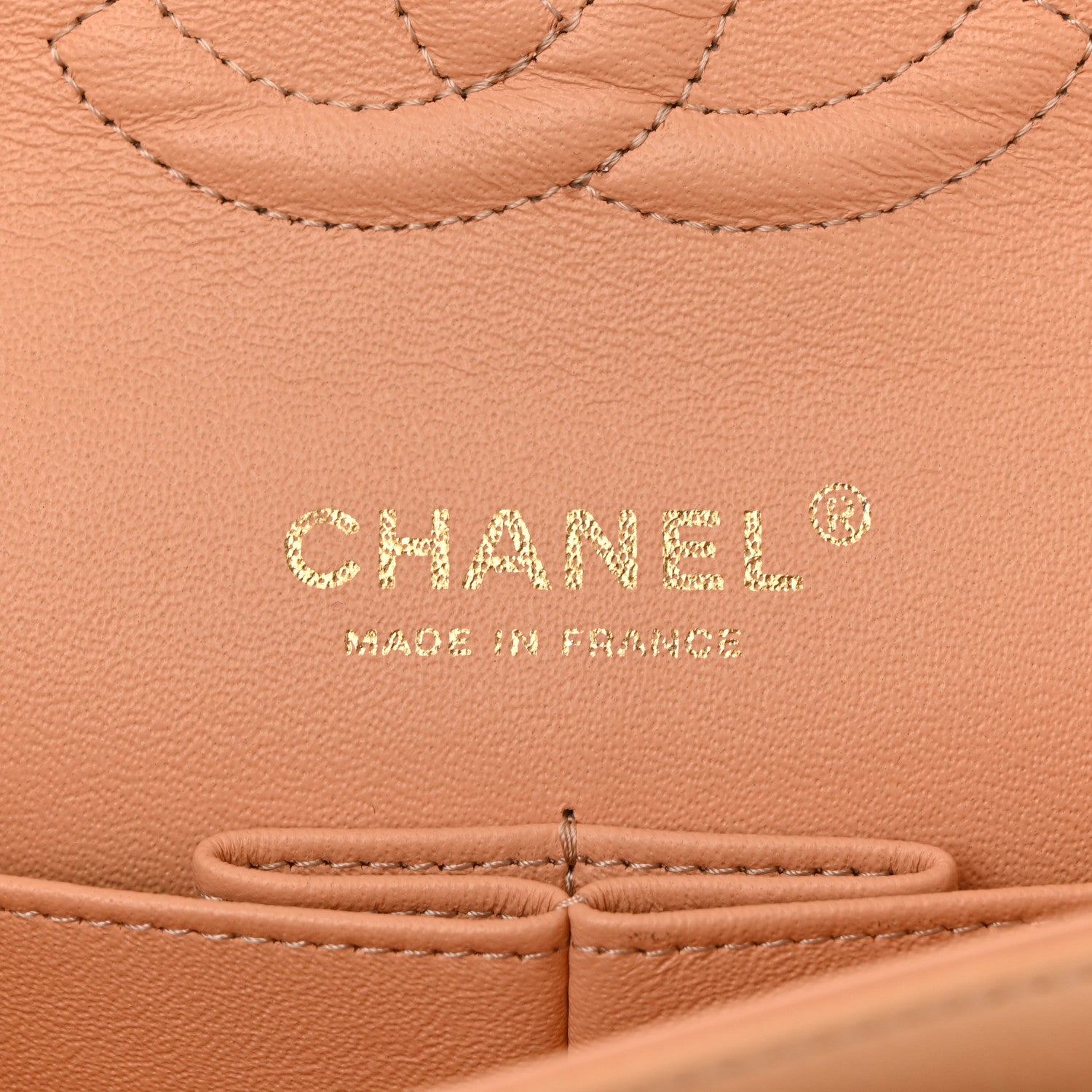 Chanel Lambskin Quilted Medium Double Flap Beige 6 of 11