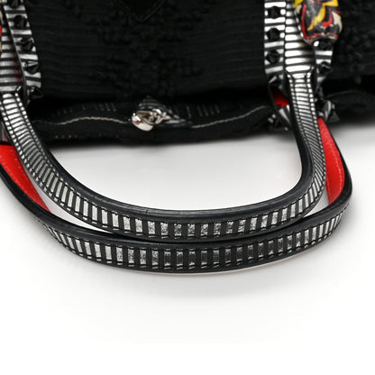 Christian Louboutin Cotton Embroidered Portugaba Tote Black 12 of 12