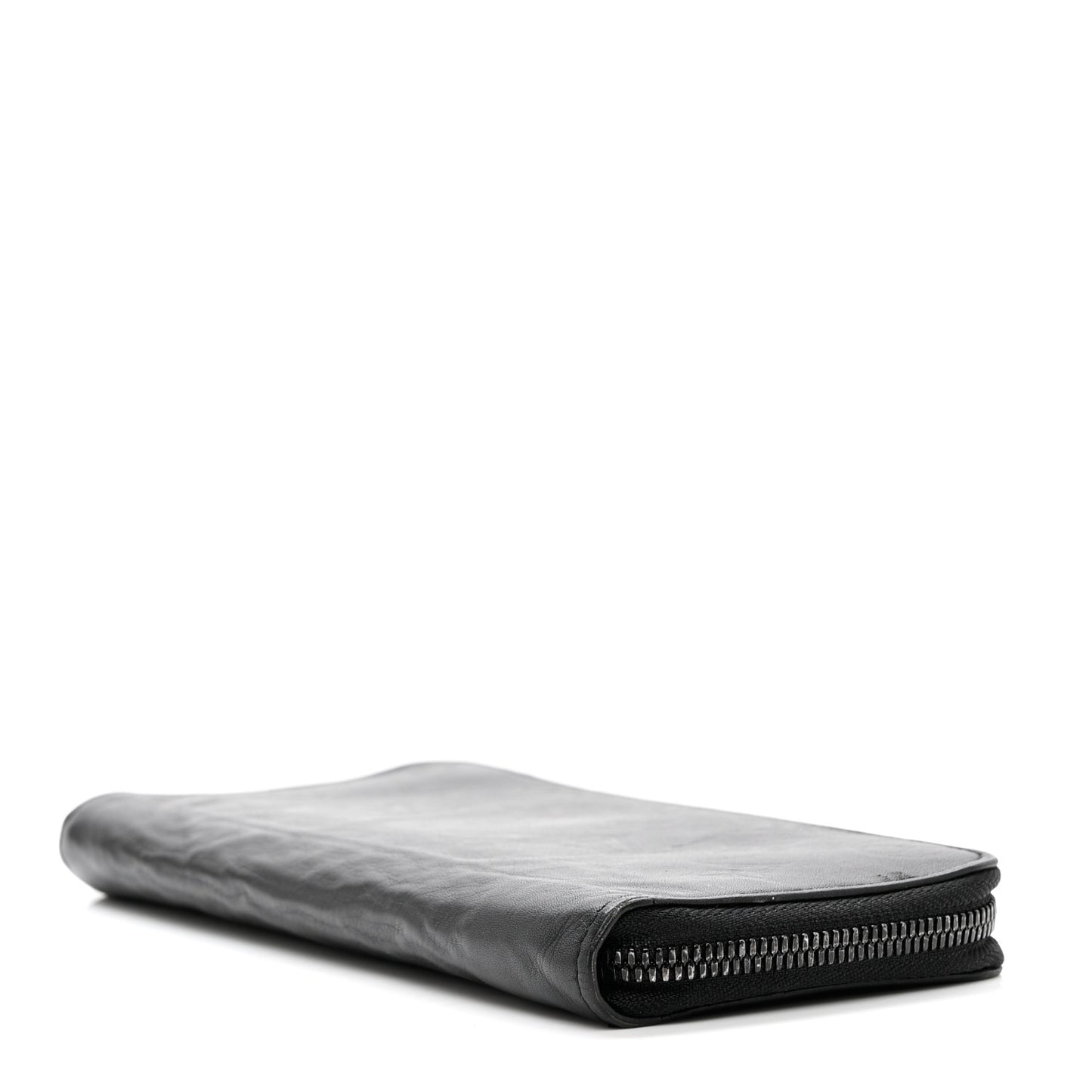 Calfskin Monogram Shadow Vertical Zippy Wallet Black