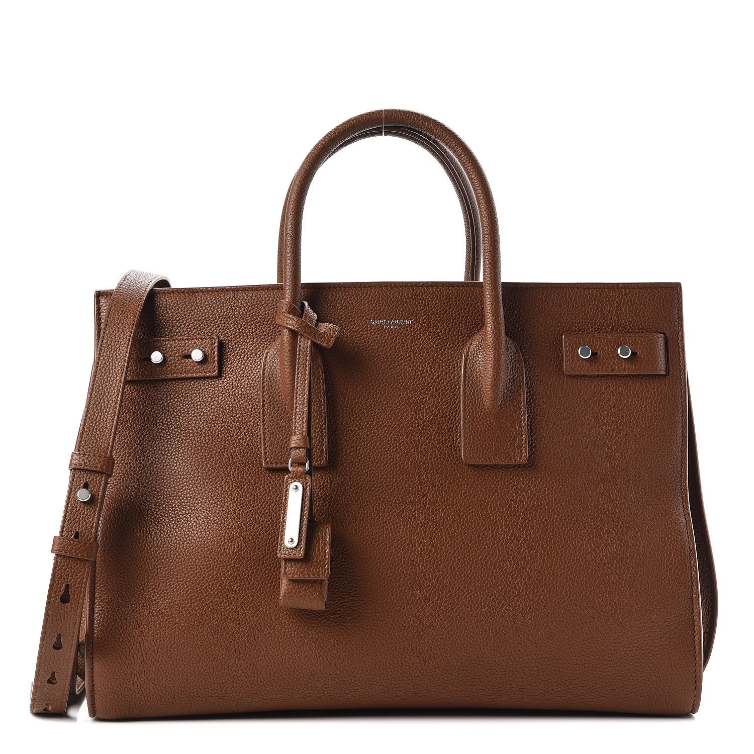Saint Laurent Grained Calfskin Medium Souple Sac De Jour Camel Brilliant 1 of 20
