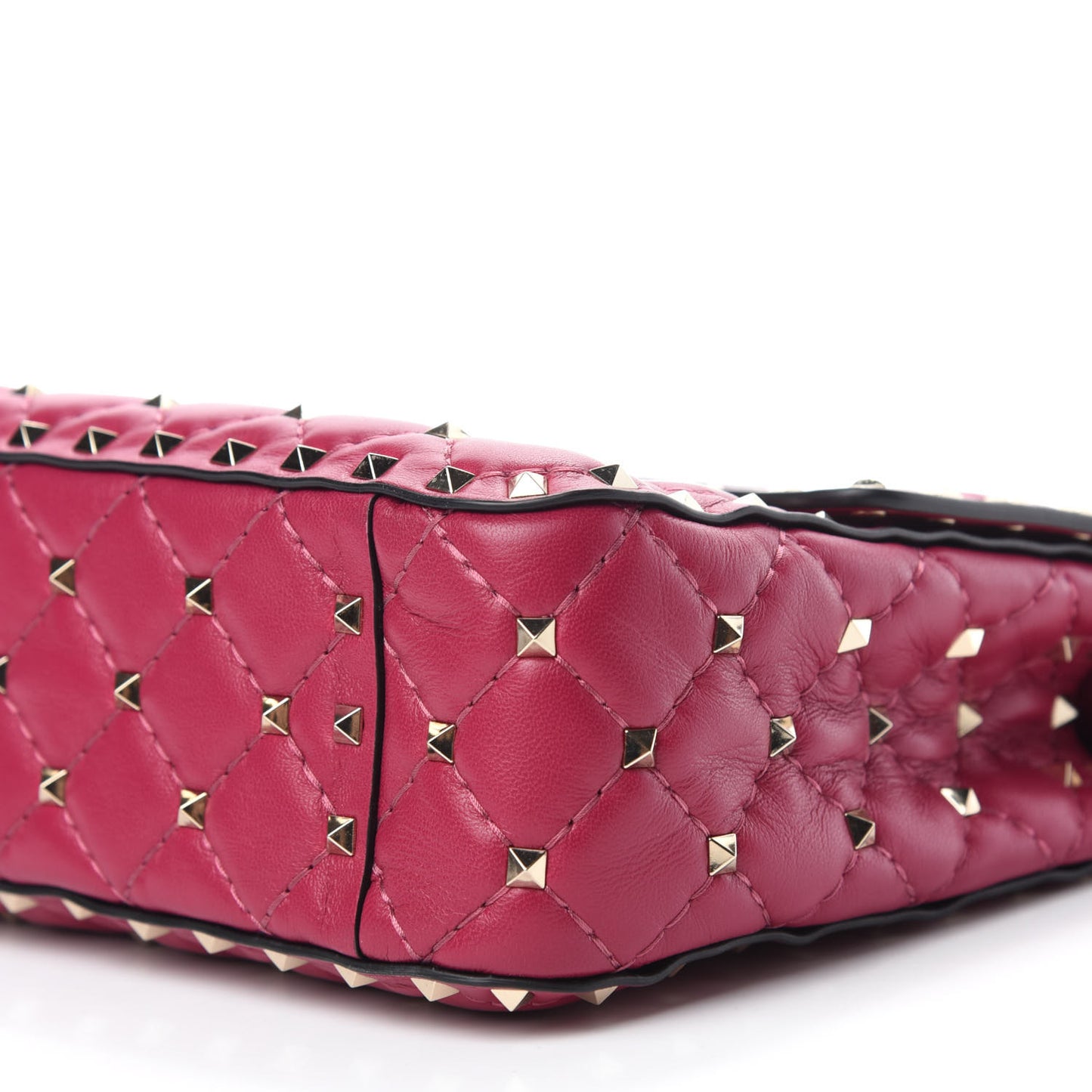 Nappa Medium Rockstud Spike Shoulder Bag Camelia