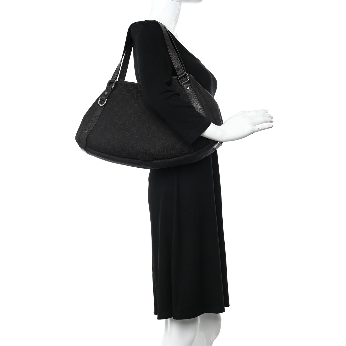 Monogram Medium Abbey Shoulder Bag Chocolate