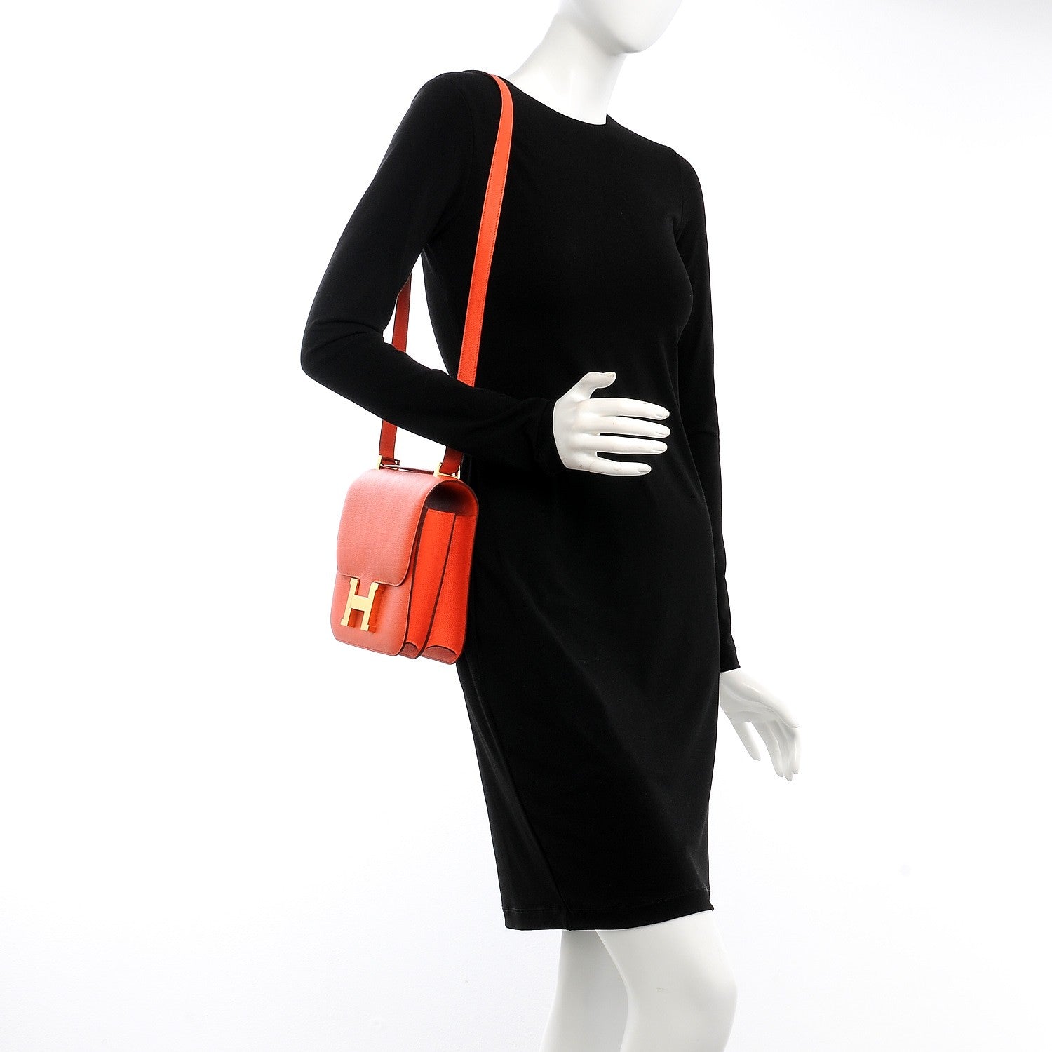 Hermes Evercolor Constance 24 Orange Poppy 2 of 23