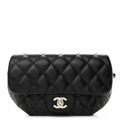 Chanel Calfskin Quilted CC Uniform Flap Belt Bag Black 1 of 10