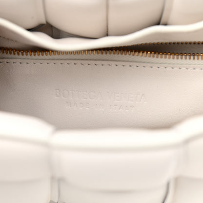 Bottega Veneta Lambskin Maxi Intreccio Padded Chain Cassette Crossbody Bag White 5 of 9