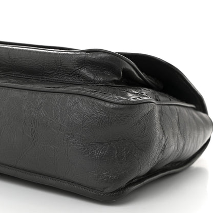 Saint Laurent Crinkled Calfskin Matelasse Monogram Large Niki Chain Satchel Storm 10 of 11