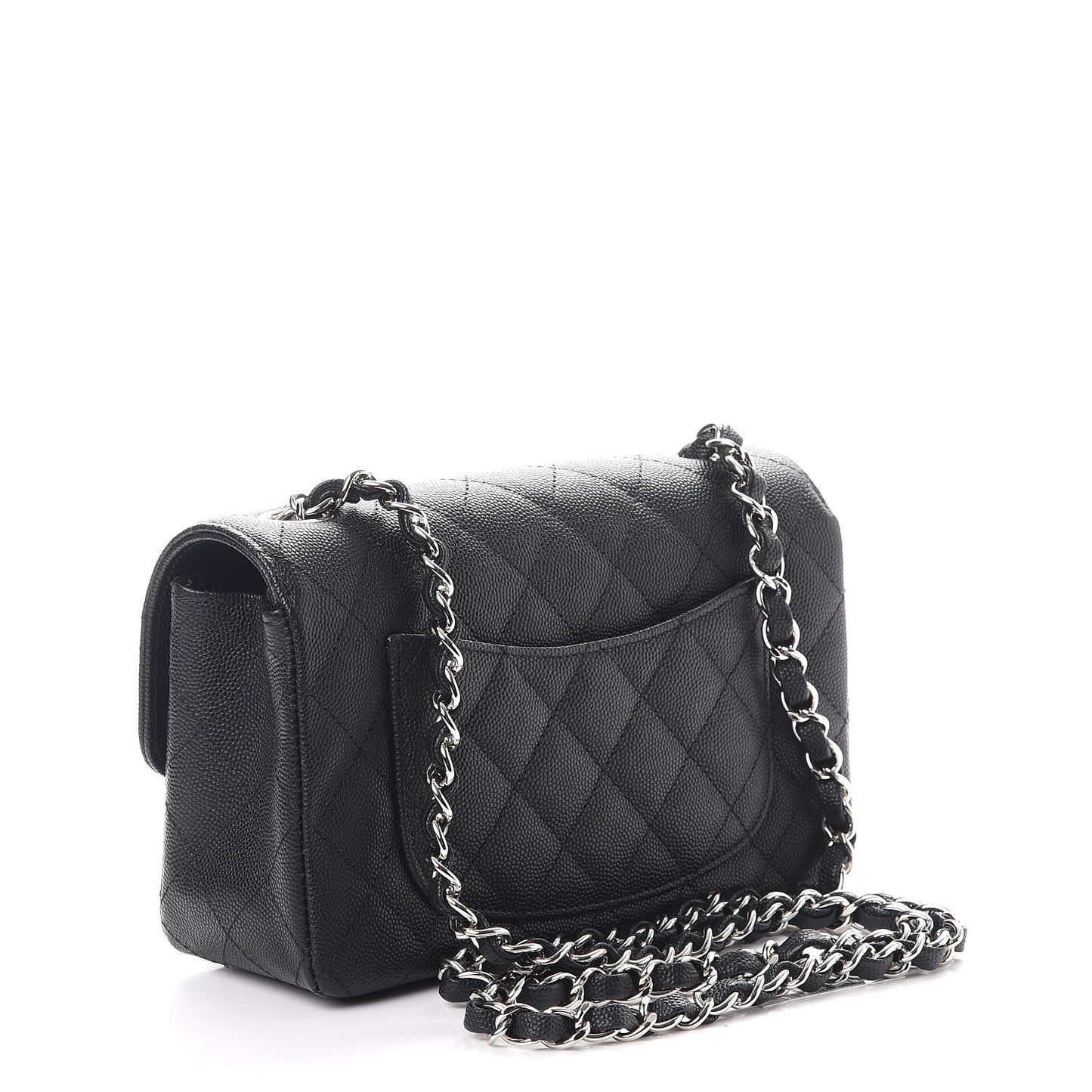 Caviar Quilted Mini Rectangular Flap Black
