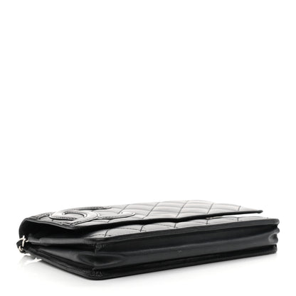 Chanel Calfskin Quilted Cambon Wallet On Chain WOC Black 4 of 12