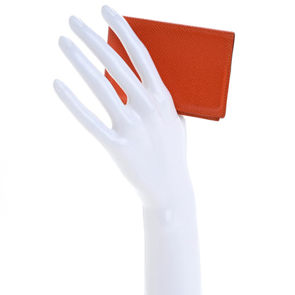 Hermes Epsom Guernesey Card Case Orange 2 of 17
