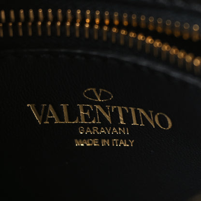 Valentino Garavani Calfskin Stud Sign Zip Hobo Black 5 of 7