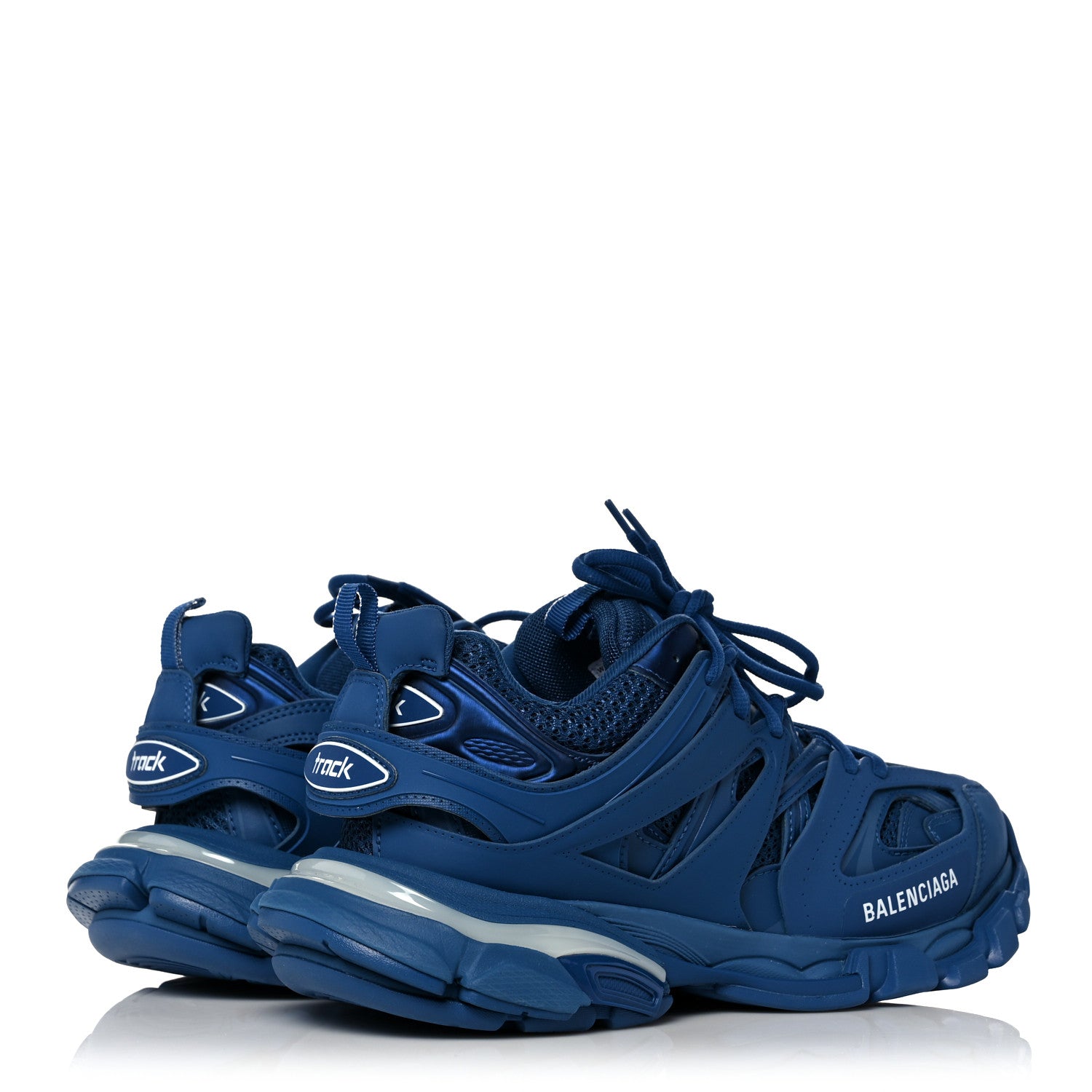 Balenciaga Mesh Nylon Mens Track LED Sneakers 41 Blue Grey White 4 of 9