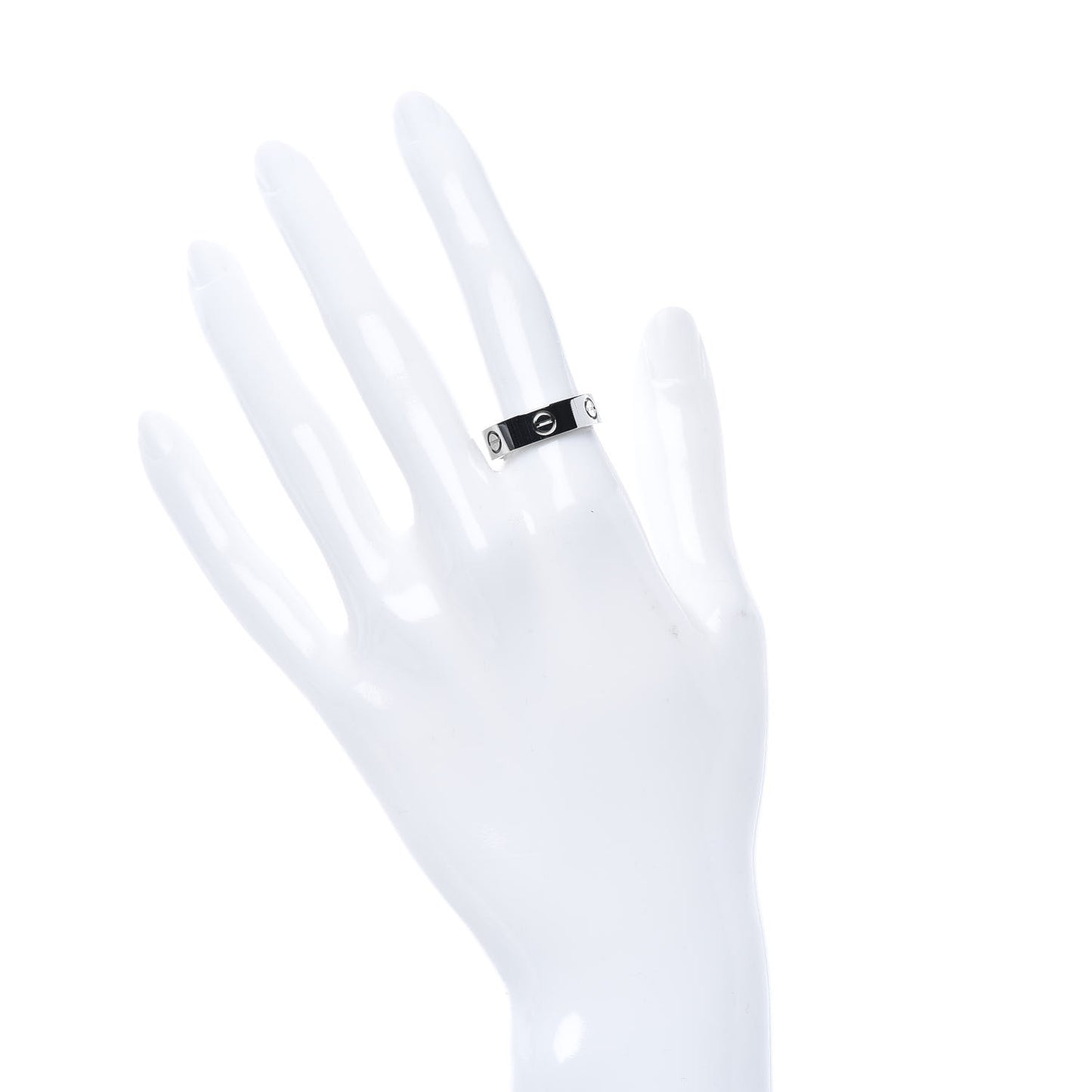 18K White Gold 5.5mm LOVE Ring 54 7