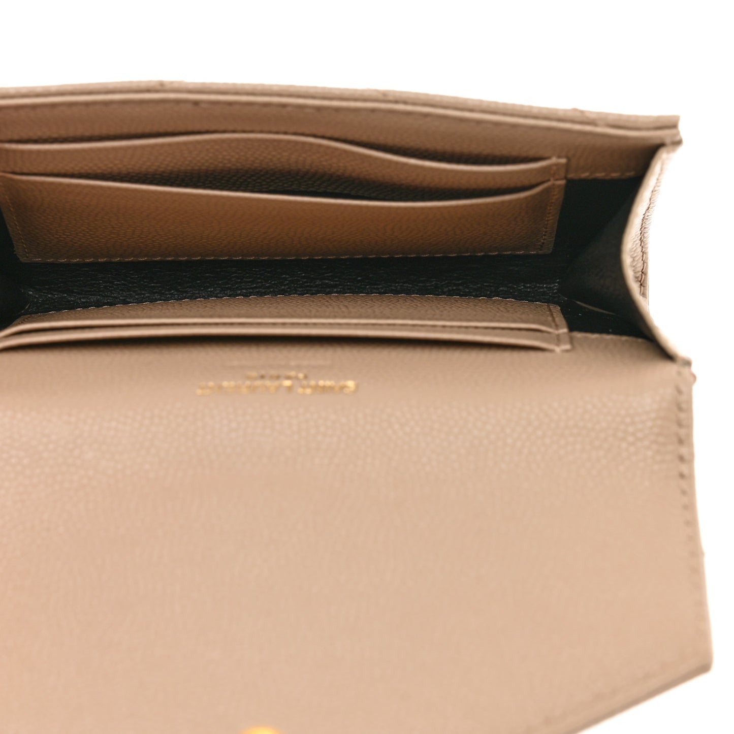 Grain De Poudre Matelasse Chevron Small Monogram Envelope Wallet Nude Powder