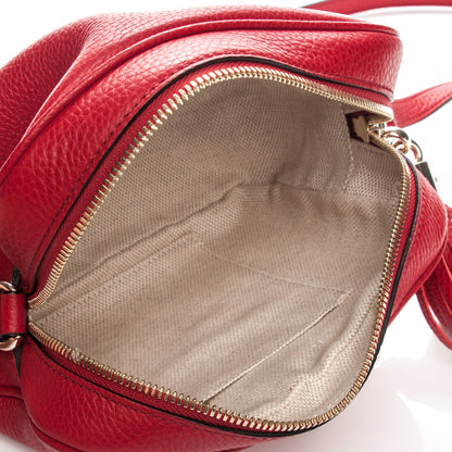 Gucci Pebbled Calfskin Small Soho Disco Bag Tabasco Red 5 of 7