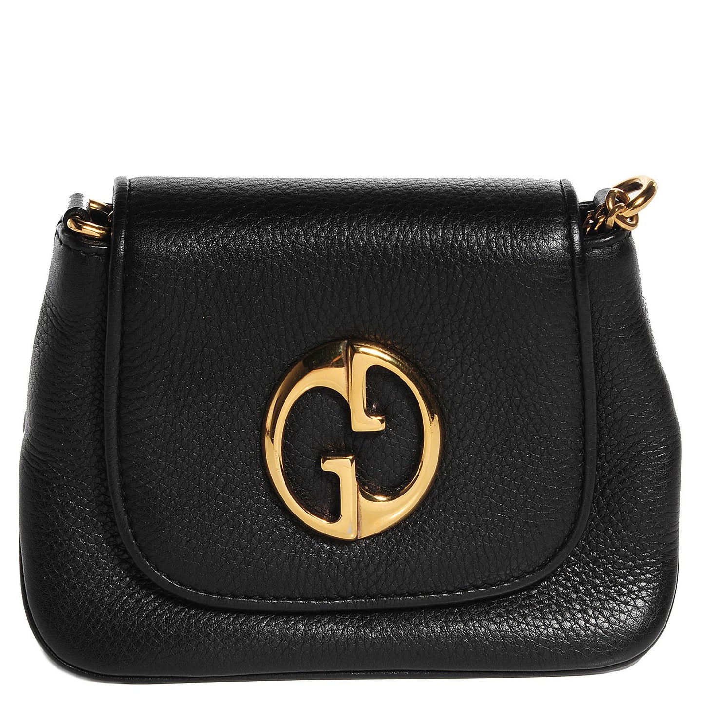 Pebbled Calfskin Small 1973 Chain Shoulder Bag Black