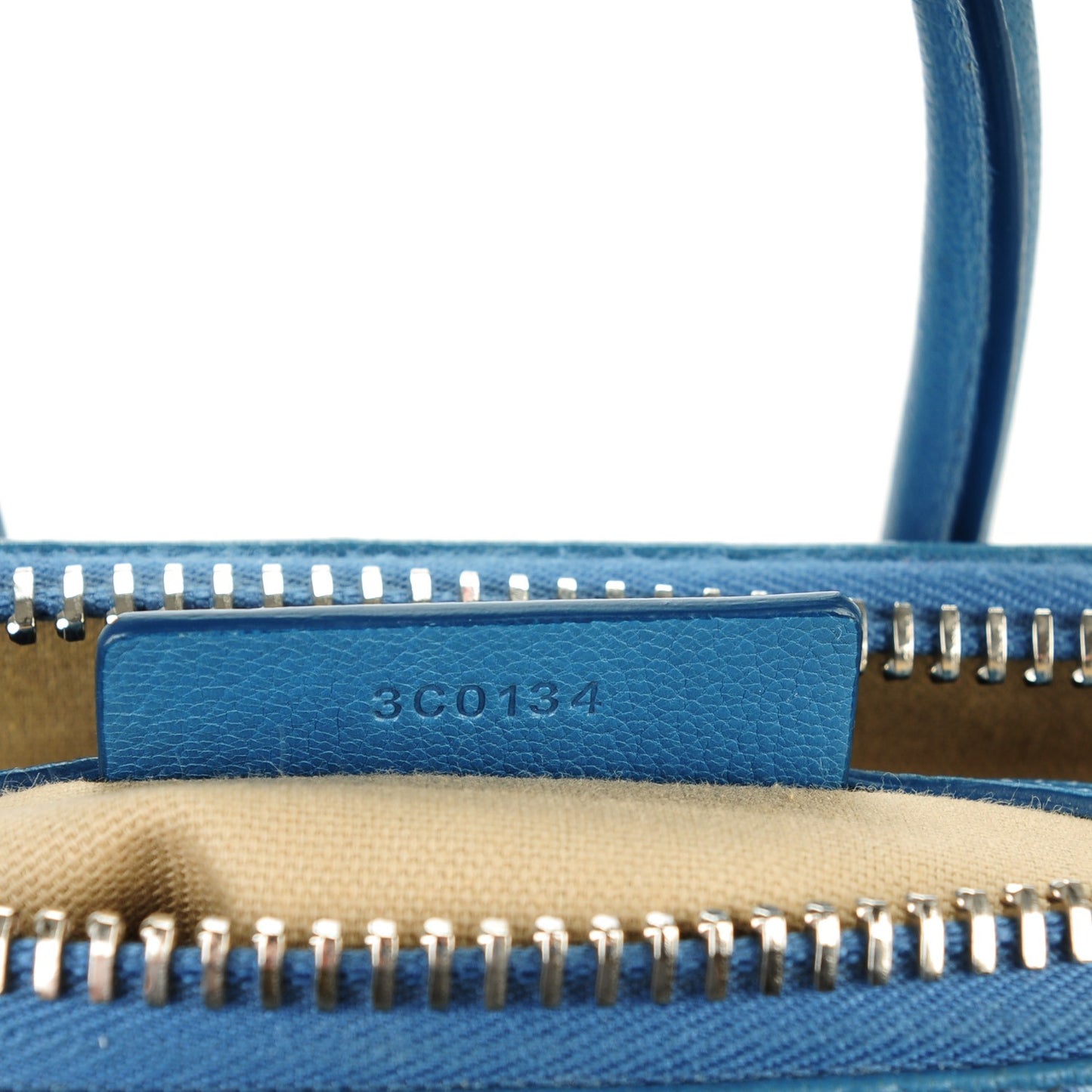 Sugar Goatskin Mini Antigona Mineral Blue