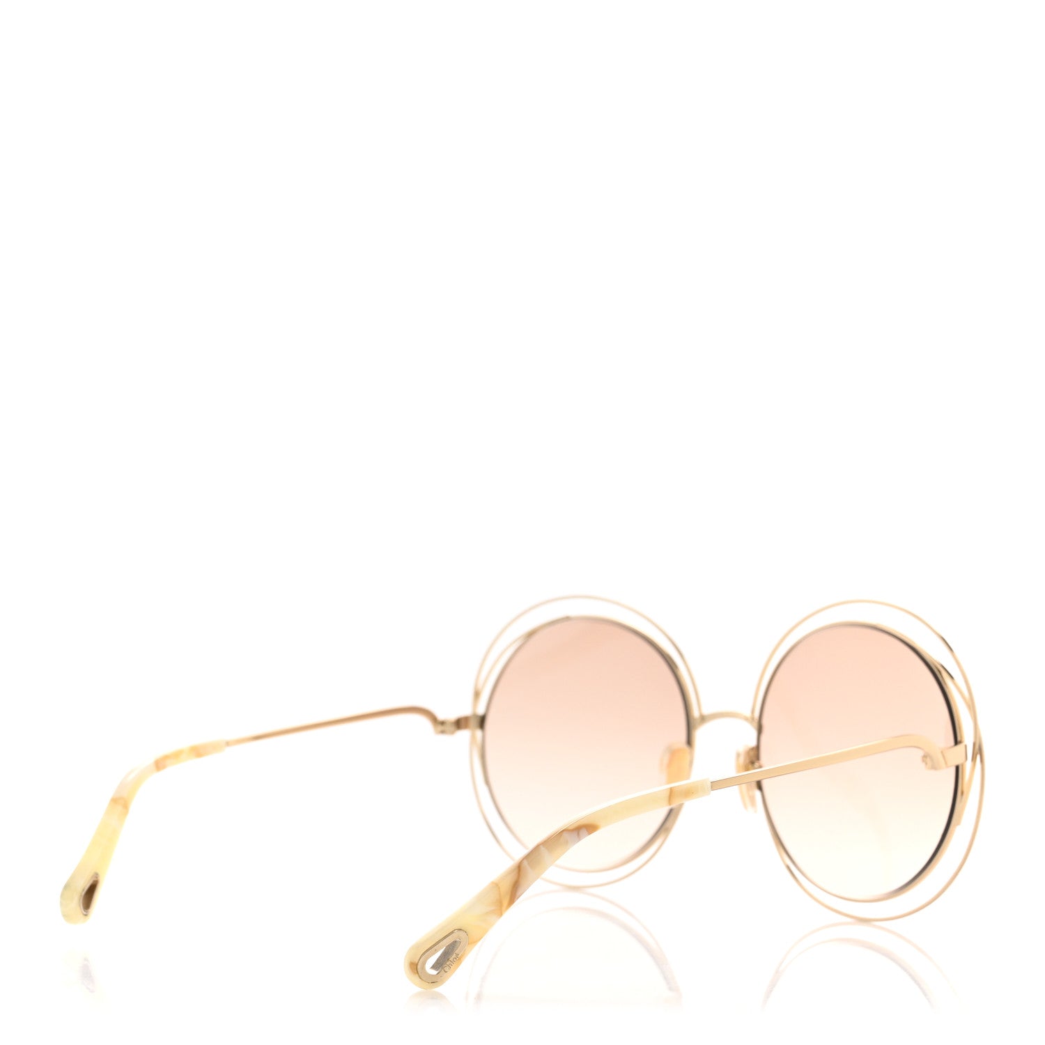 Chloe Oversized Round Carlina Oversized Round Sunglasses CH0045S Gold 4 of 7