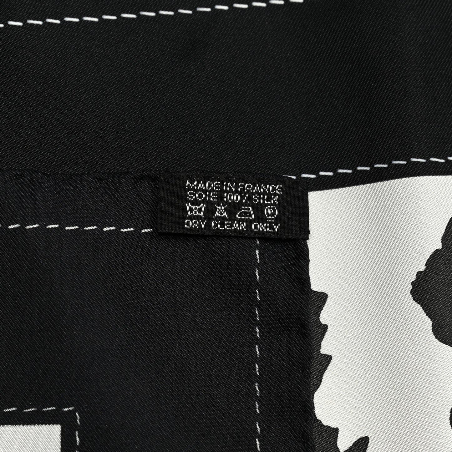Silk Monsieur et Madame II Scarf 90 Black