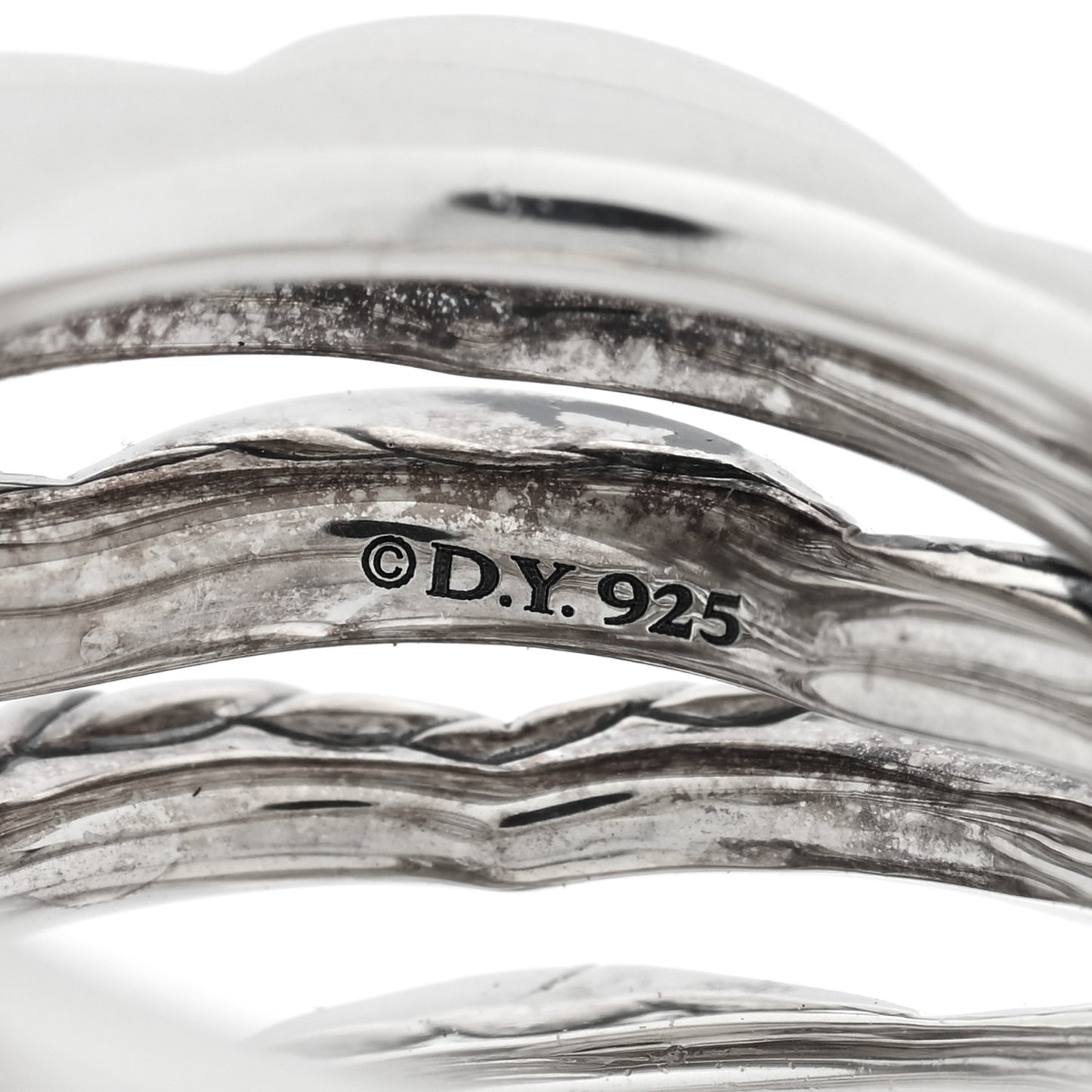 Sterling Silver Diamond 15mm Tides Dome Ring 53 6.25
