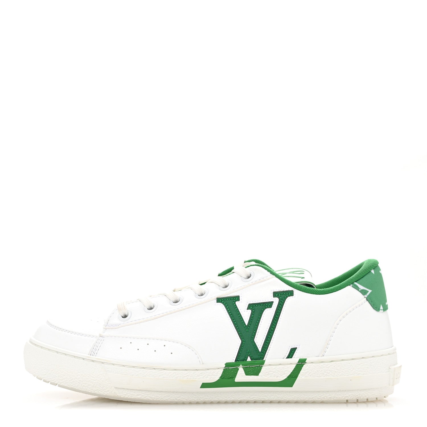 Louis Vuitton Calfskin Charlie Sneaker 37.5 White Green 1 of 10