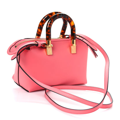 Fendi Vitello King Plexiglass Logo Embossed Mini By The Way Top Handle Boston Bag Pink Dalia 3 of 9