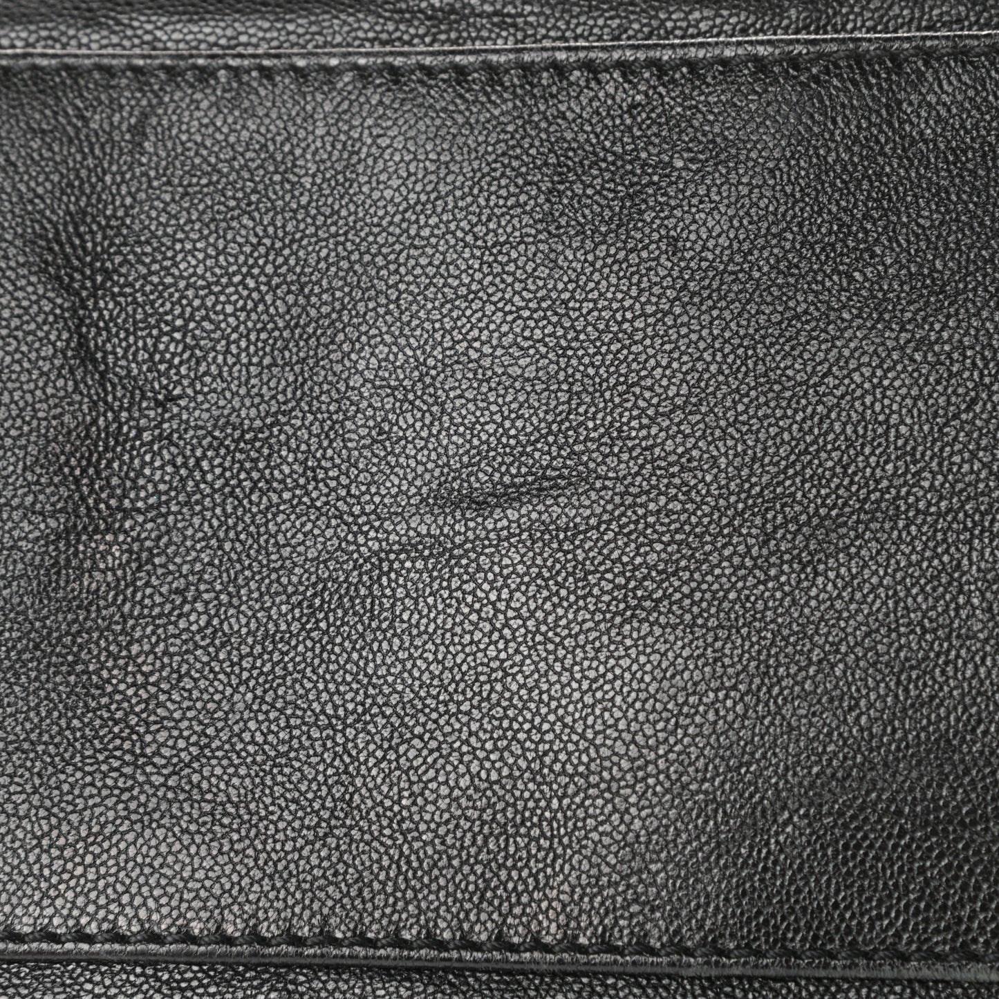 Glazed Caviar East West Modern Chain Tote Black