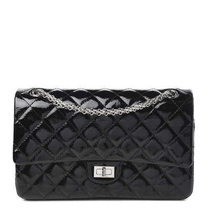Chanel Distressed Patent Quilted 2.55 Reissue 226 Flap Black 1 of 10