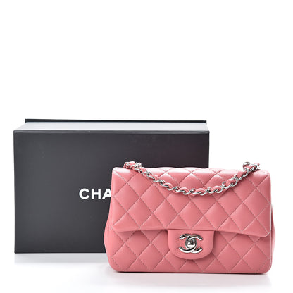 Chanel Lambskin Quilted Mini Rectangular Flap Pink 11 of 11