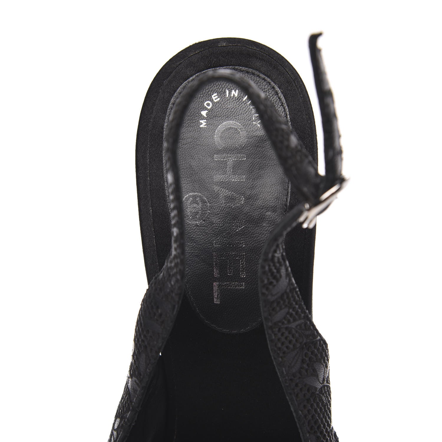 Chanel Lace Cap Toe CC Slingback Pumps 40 Black 7 of 10