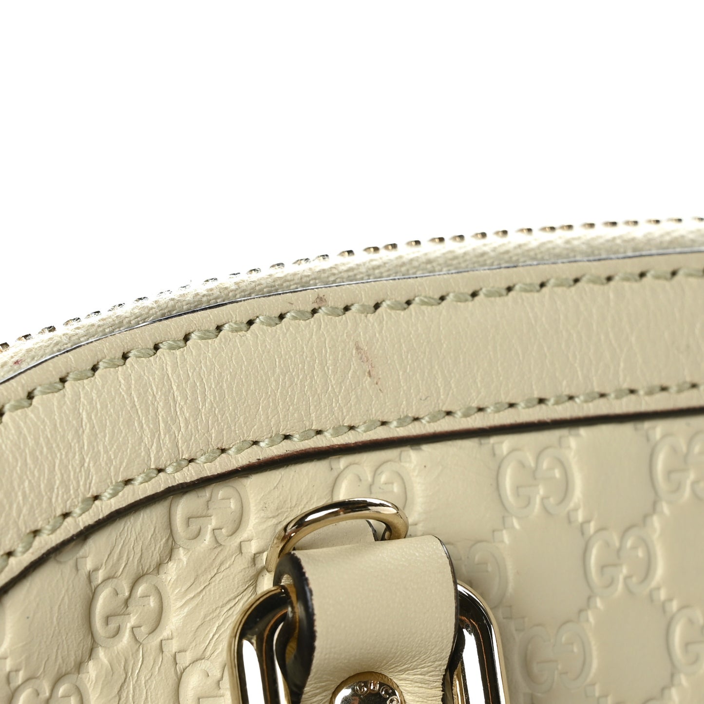 Soft Microguccissima Mini Dome Bag Ivoire