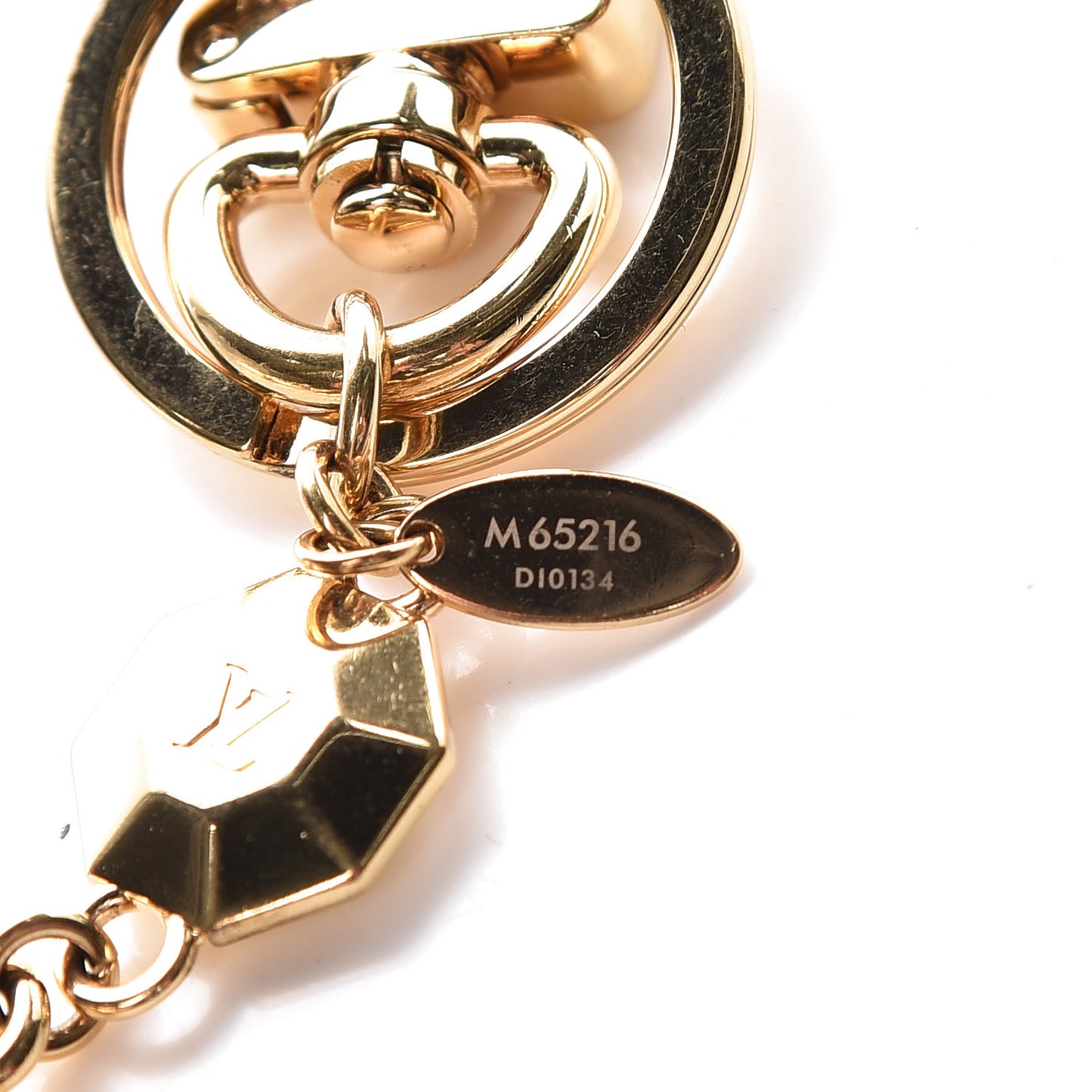 LV Facettes Bag Charm Key Holder Gold